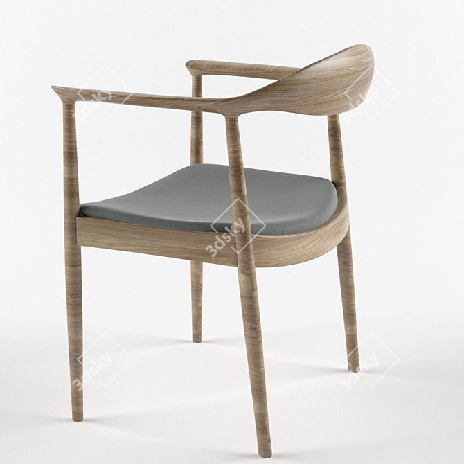 Title: Hans Wegner Kennedy Armchair 3D model image 2