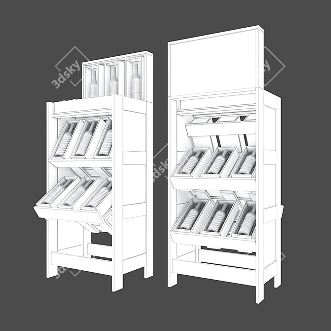 Country Showcase: Versatile Wine and Juice Display 3D model image 3