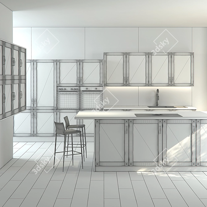 Antalia Talavera Kitchen Set 3D model image 3