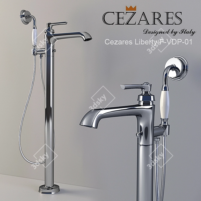 Cezares Liberty Floor Mixer with Hand Shower 3D model image 1