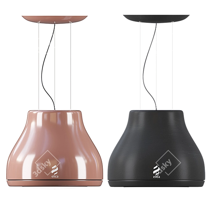 Copper Elica Pendant Lamp 3D model image 1