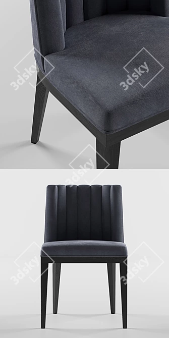 Elegant Fusion: Bespoke Dining Chair 3D model image 2