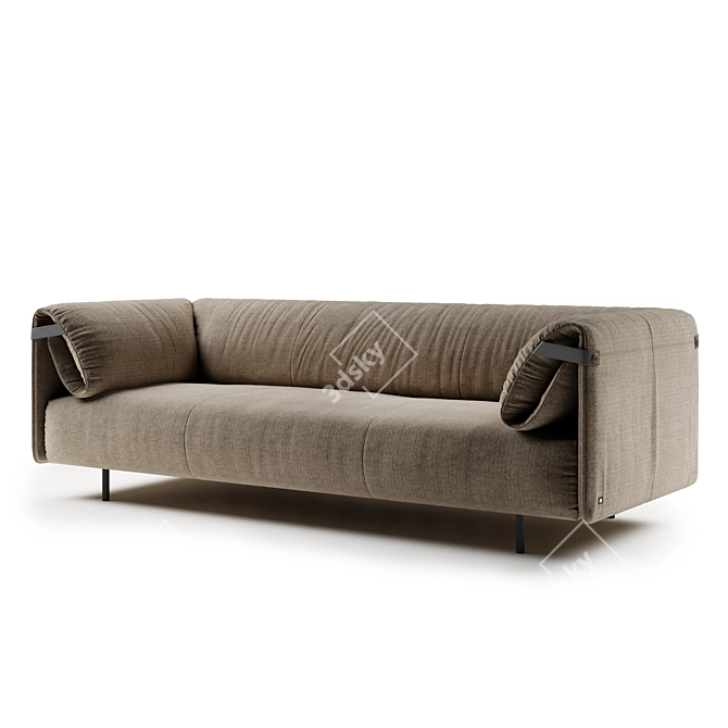 RolfBenz ALMA: Elegant Leather and Fabric Sofa 3D model image 1