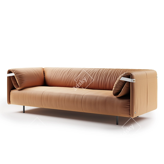 RolfBenz ALMA: Elegant Leather and Fabric Sofa 3D model image 2