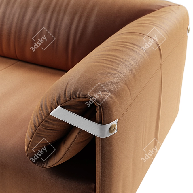 RolfBenz ALMA: Elegant Leather and Fabric Sofa 3D model image 3