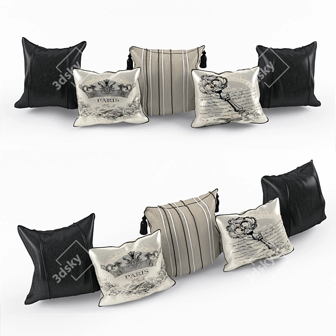 Cloud Comfort Pillow Set 3D model image 1