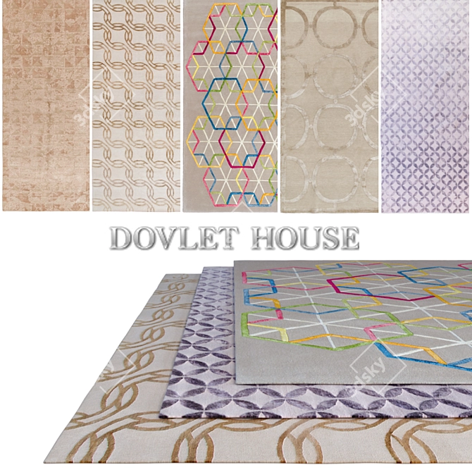 Luxury Carpets Set - DOVLET HOUSE (5 Pieces) 3D model image 1