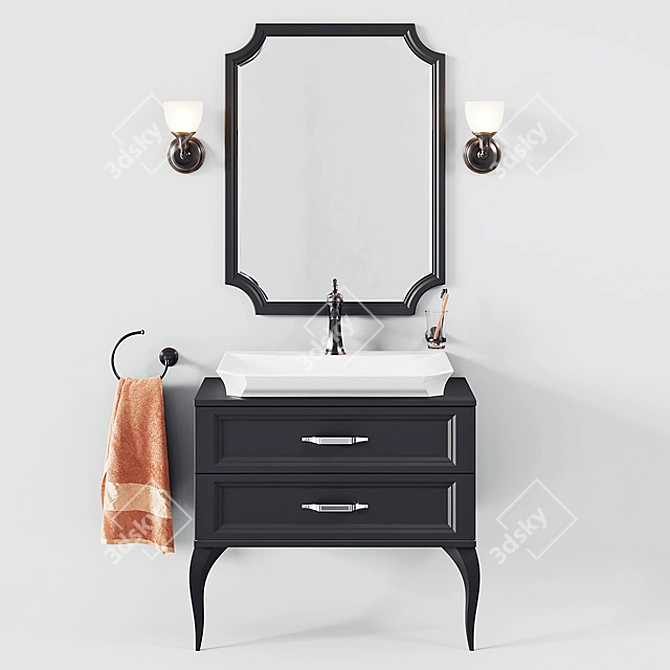 Aqwella Bathroom Set with Kohler Decor 3D model image 1