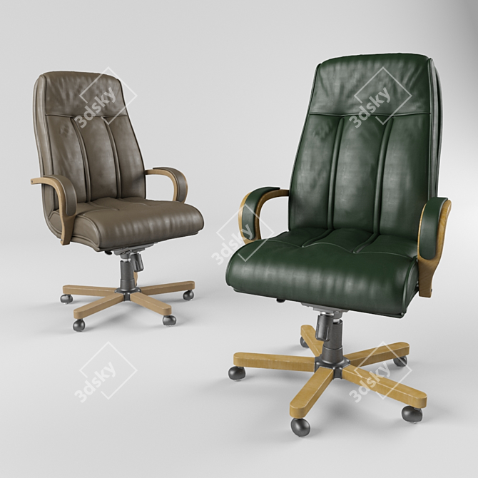 Boss D100 Executive Chair - Luxurious Comfort 3D model image 1