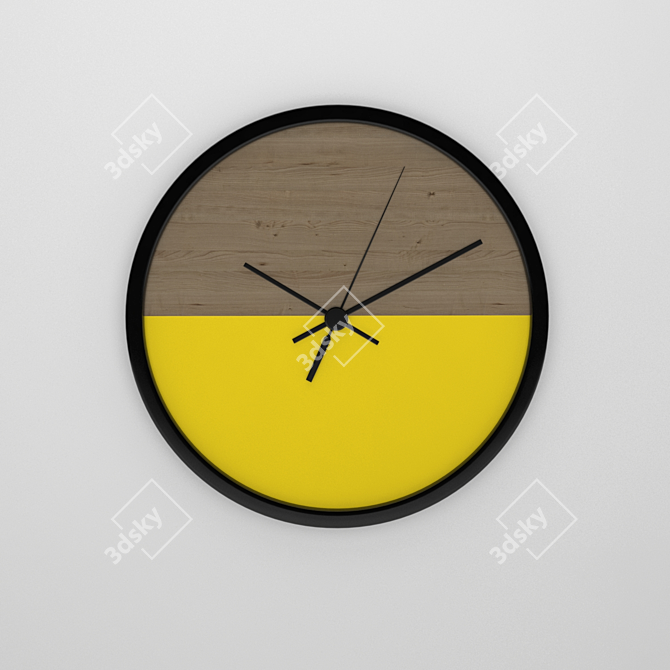 Sleek Timepiece with a Twist 3D model image 1