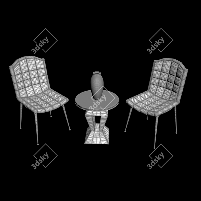 Premium Leather Chairs: 3D Max Model 3D model image 3