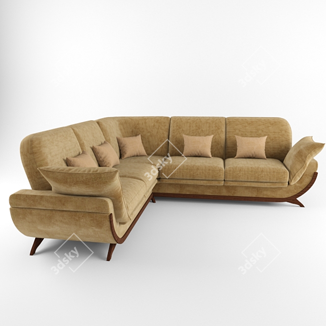 Razenni Lucci Sofa: Contemporary Comfort for Your Home 3D model image 1