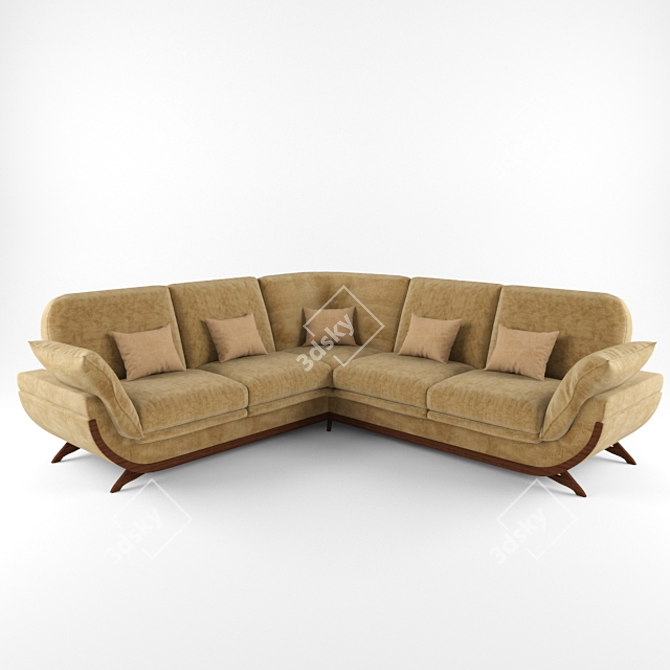 Razenni Lucci Sofa: Contemporary Comfort for Your Home 3D model image 2