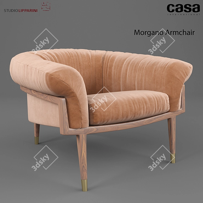 Cozy Classic Armchair 3D model image 1
