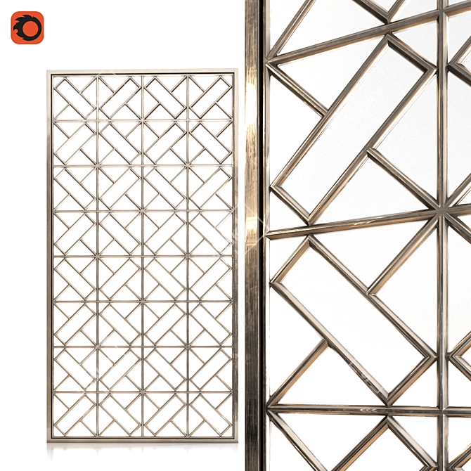 Decorative Metal Screen | Unique Design 3D model image 1