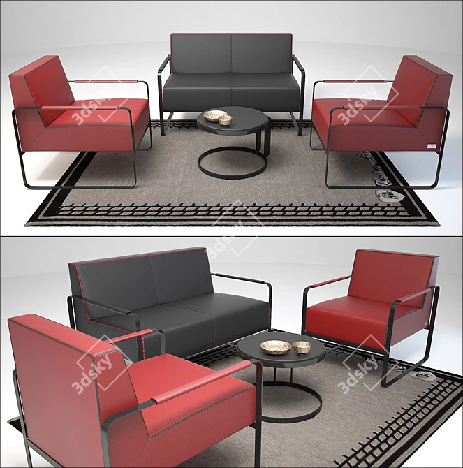 Luxury Italian Furniture Set - Tonino Lamborghini BERETO 3D model image 1