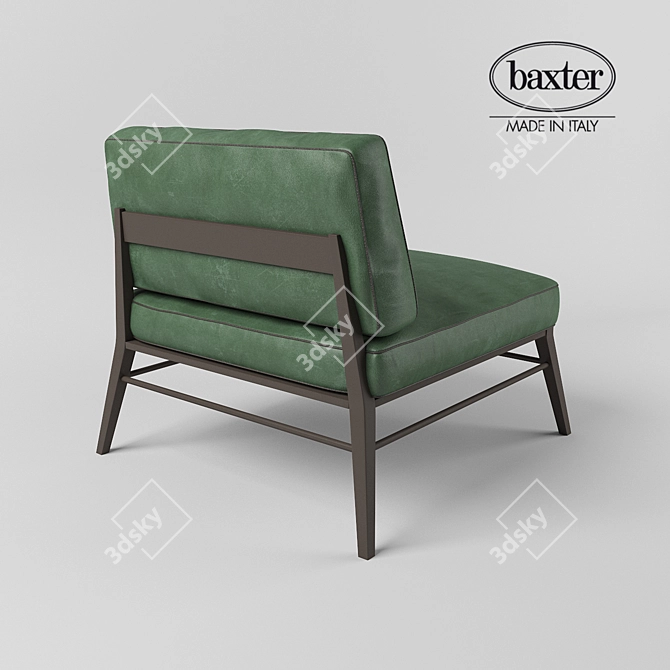 Baxter Godard Wood Armchair 3D model image 2