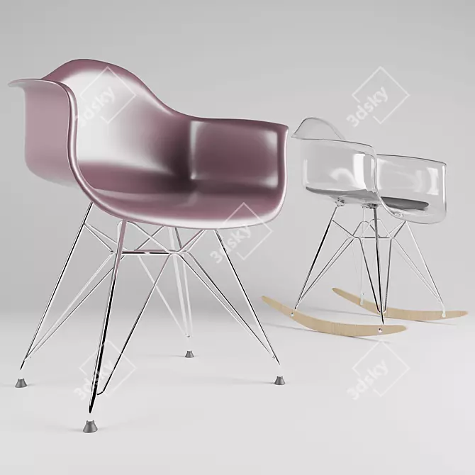 Contemporary Eames Chairs 3D model image 2