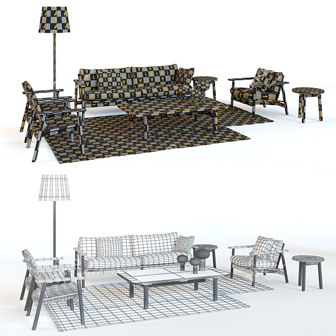 Modern Outdoor Furniture: Kettal Riva 3D model image 3