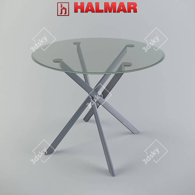 Modern Raymond Round Table - HALMAR 3D model image 1