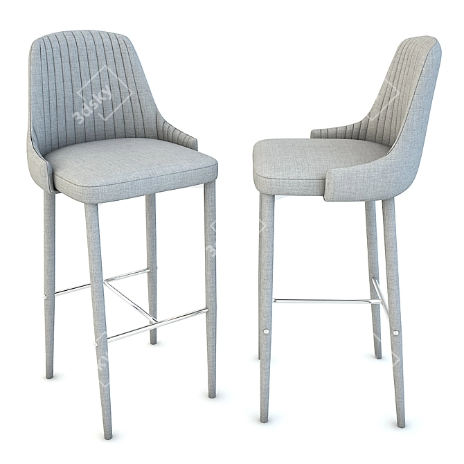 Sleek Torri Bar Stool 3D model image 1