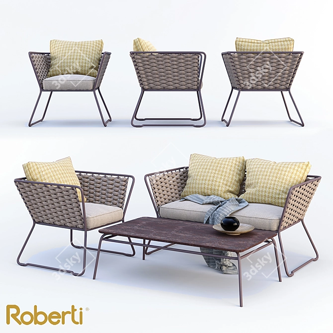 Portofino Garden Furniture Set 3D model image 1