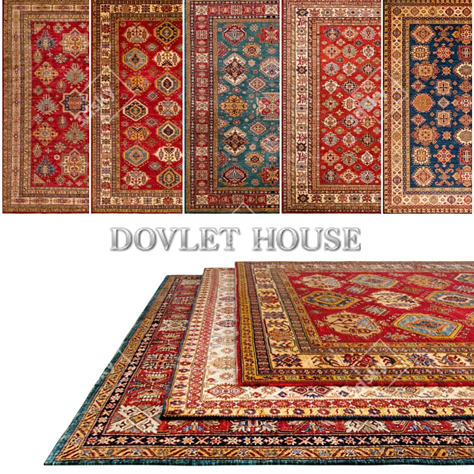 DOVLET HOUSE 5-Piece Carpets Collection (Part 76) 3D model image 1