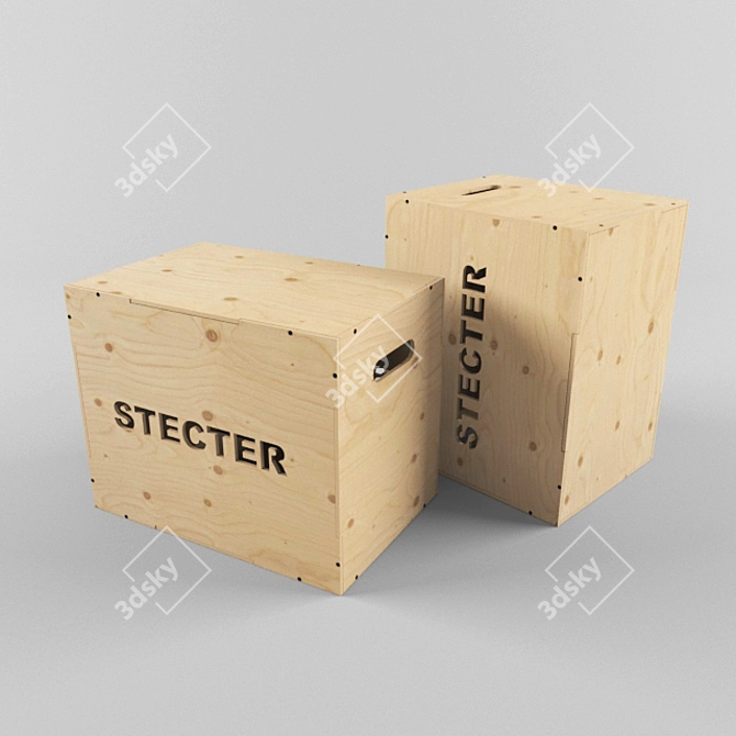 Versatile Plyometric Box - 75x60x50 cm 3D model image 1