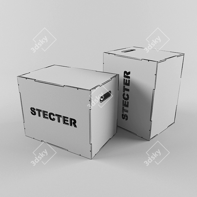 Versatile Plyometric Box - 75x60x50 cm 3D model image 2