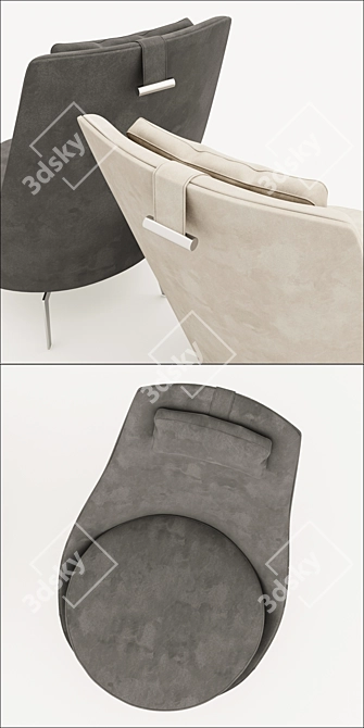 Sleek Armchairs: GUSCIOALTO, GUSCIOALTO SOFT 3D model image 2