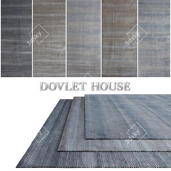 DOVLET HOUSE 5-Piece Carpet Collection (Part 77) 3D model image 1