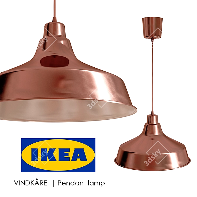 Sleek Vindkåre Pendant Lamp 3D model image 1