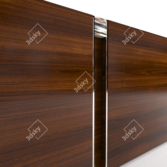 Stylish Dresser with Mirror 3D model image 2