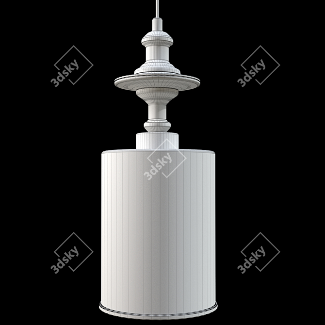 Zahra Rustic Pendant Light 3D model image 2