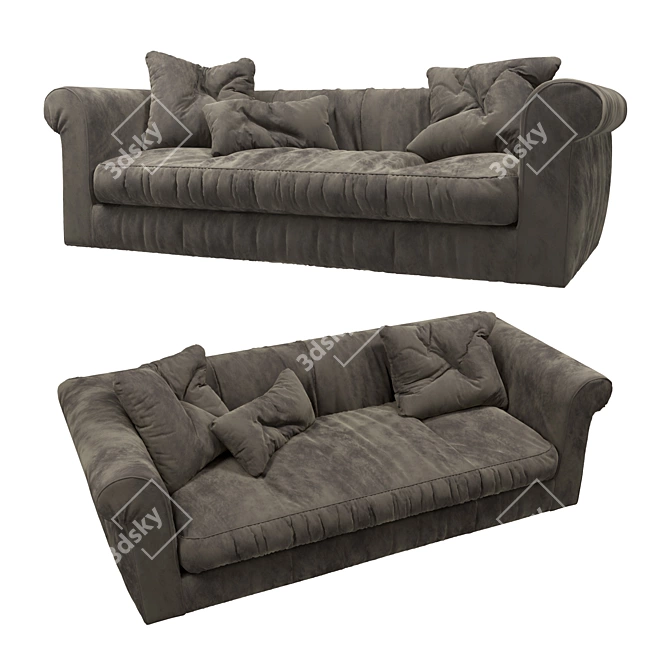 Baxter Alfred Sofa: Italian Elegance for Your Home 3D model image 1