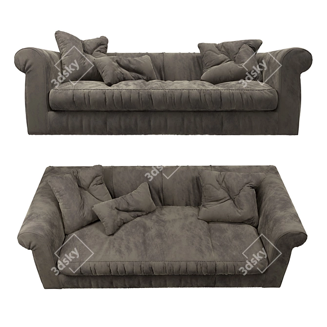 Baxter Alfred Sofa: Italian Elegance for Your Home 3D model image 2