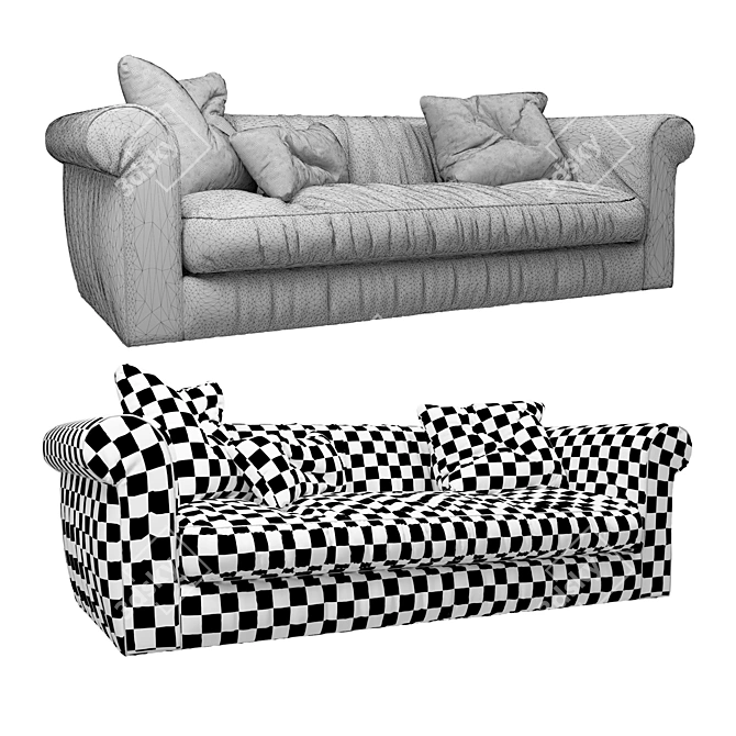 Baxter Alfred Sofa: Italian Elegance for Your Home 3D model image 3