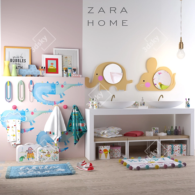 Zara Home Kids Bath Set 3D model image 1