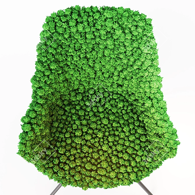 Natural Green Moss Chair - Eco Interior Accent 3D model image 2