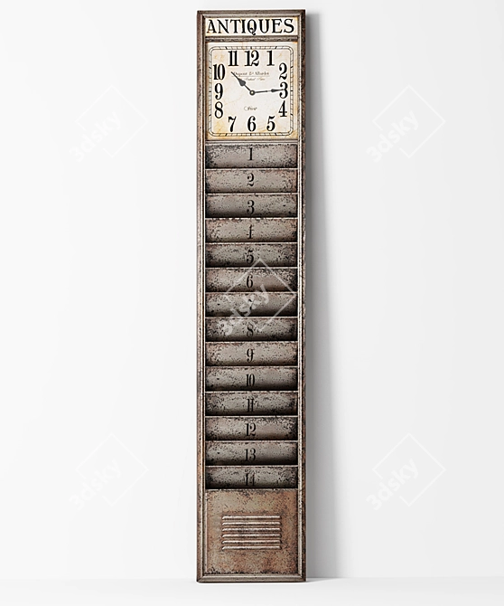 Vintage Office Timepiece 3D model image 2