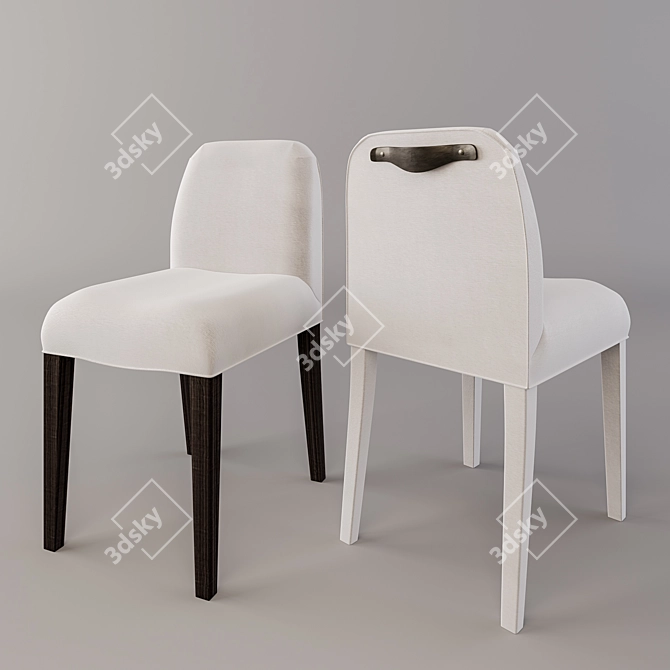 Elegant Isotta Chair: 47x59xh97 cm 3D model image 1