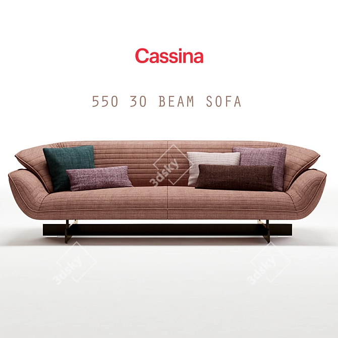 Luxurious 550 Beam Sofa 3D model image 1