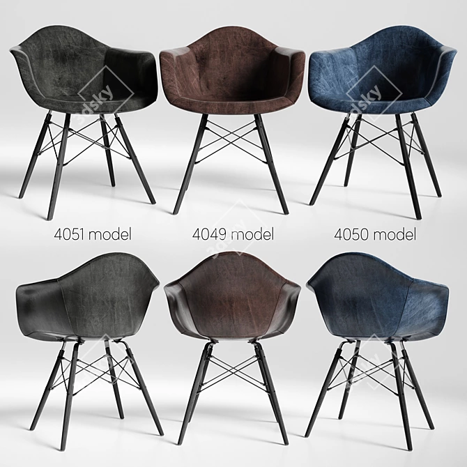 Modern Leather Chairs - Loftdesigne 4049, 4050, 4051 3D model image 1