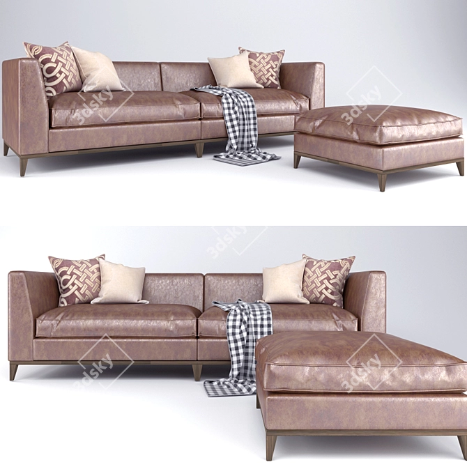 Contemporary Comfort: Modern Sofa 3D model image 1