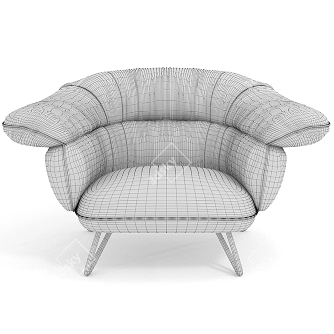 Elevate Armchair Fly: Contemporary Chic and Comfort 3D model image 3