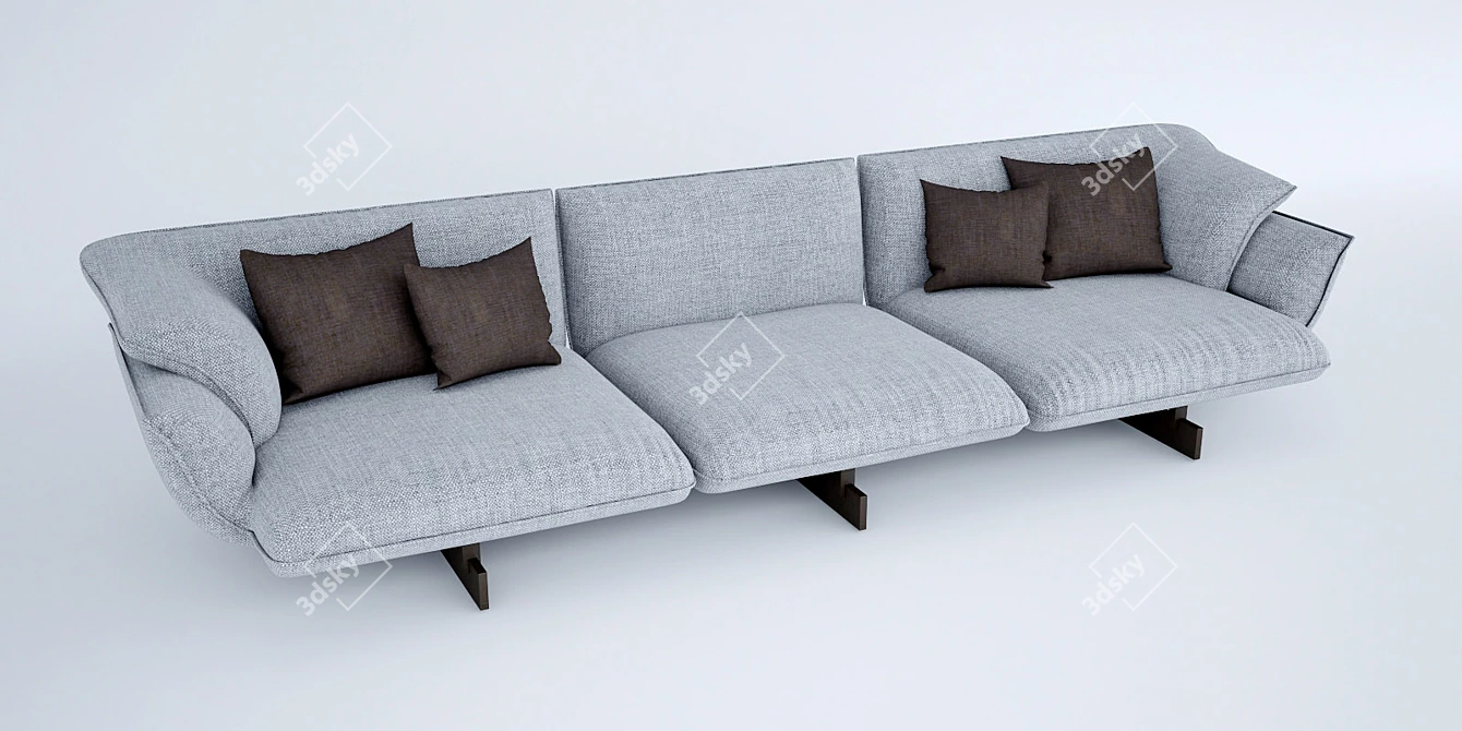 Super Beam Sofa: Modern Elegance 3D model image 2