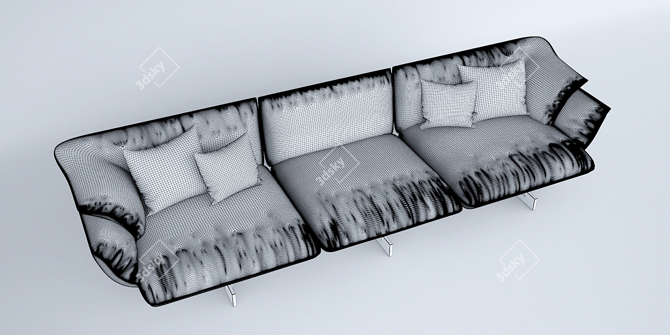 Super Beam Sofa: Modern Elegance 3D model image 3