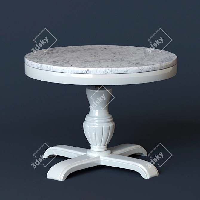 Marble Round Classic Table 3D model image 1