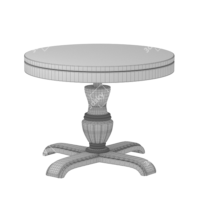 Marble Round Classic Table 3D model image 2