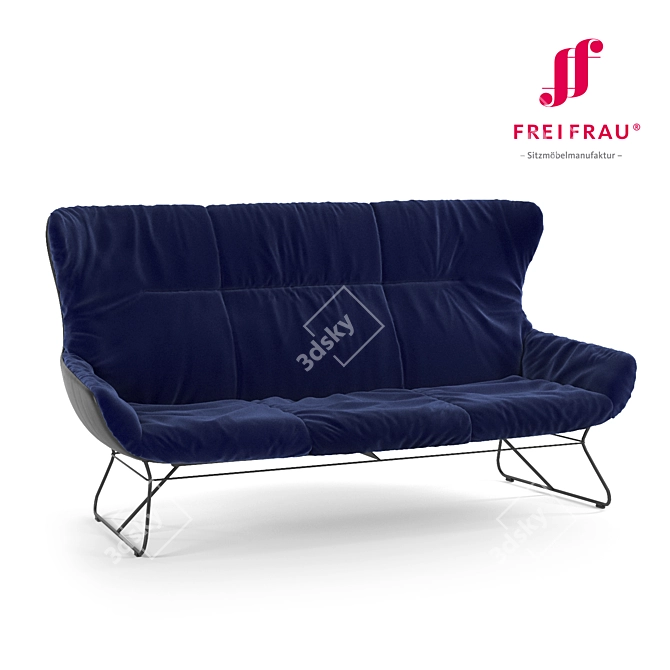 Title: Leya Wingback Sofa by Freifrau 3D model image 1